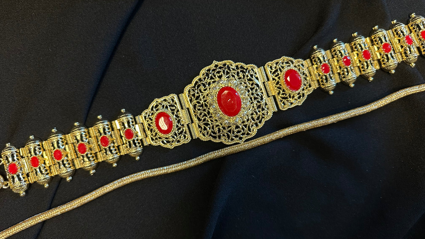 Gesptouw belt Red