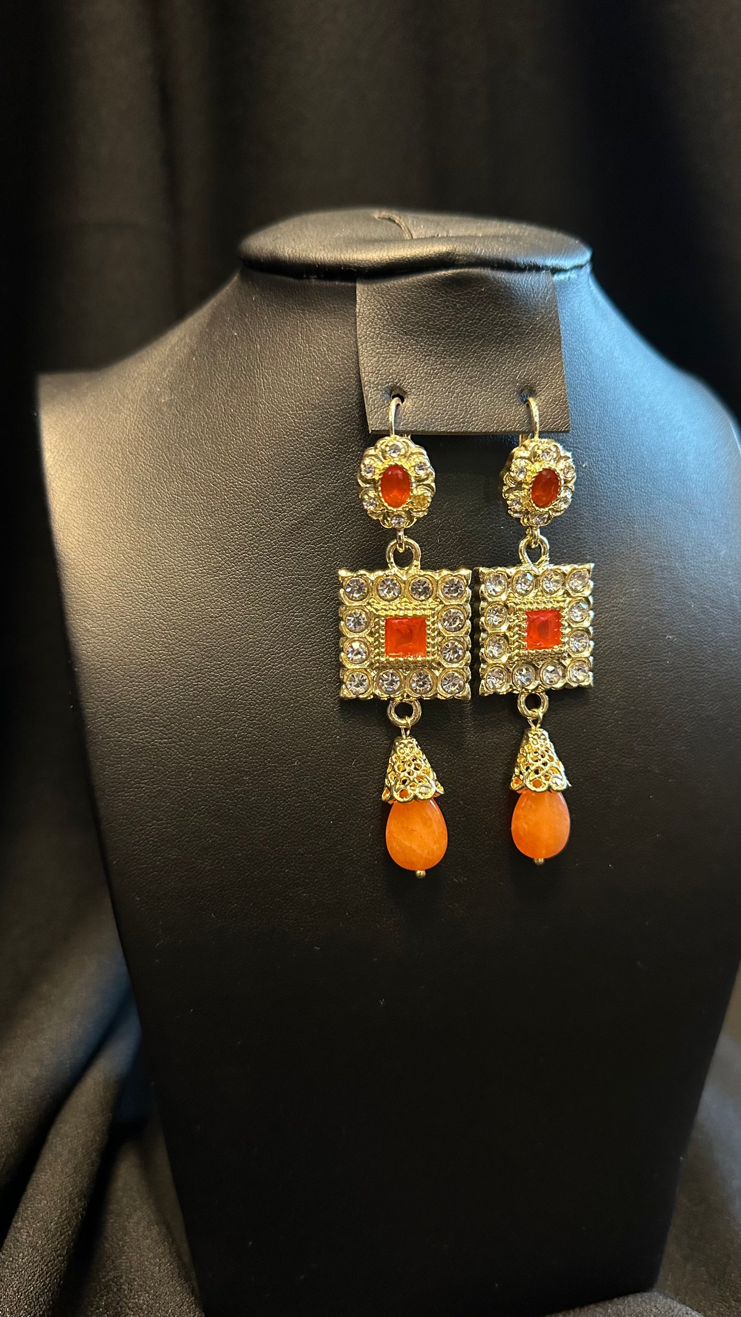 Orange earrings