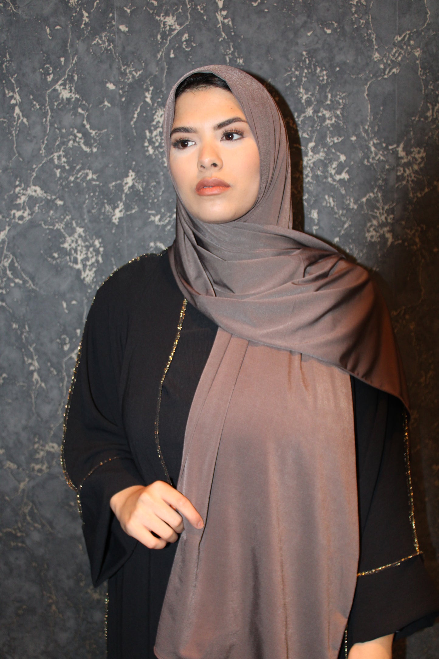 Premium Jersey scarf Dark Taupe