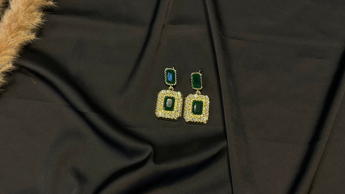 Green earrings