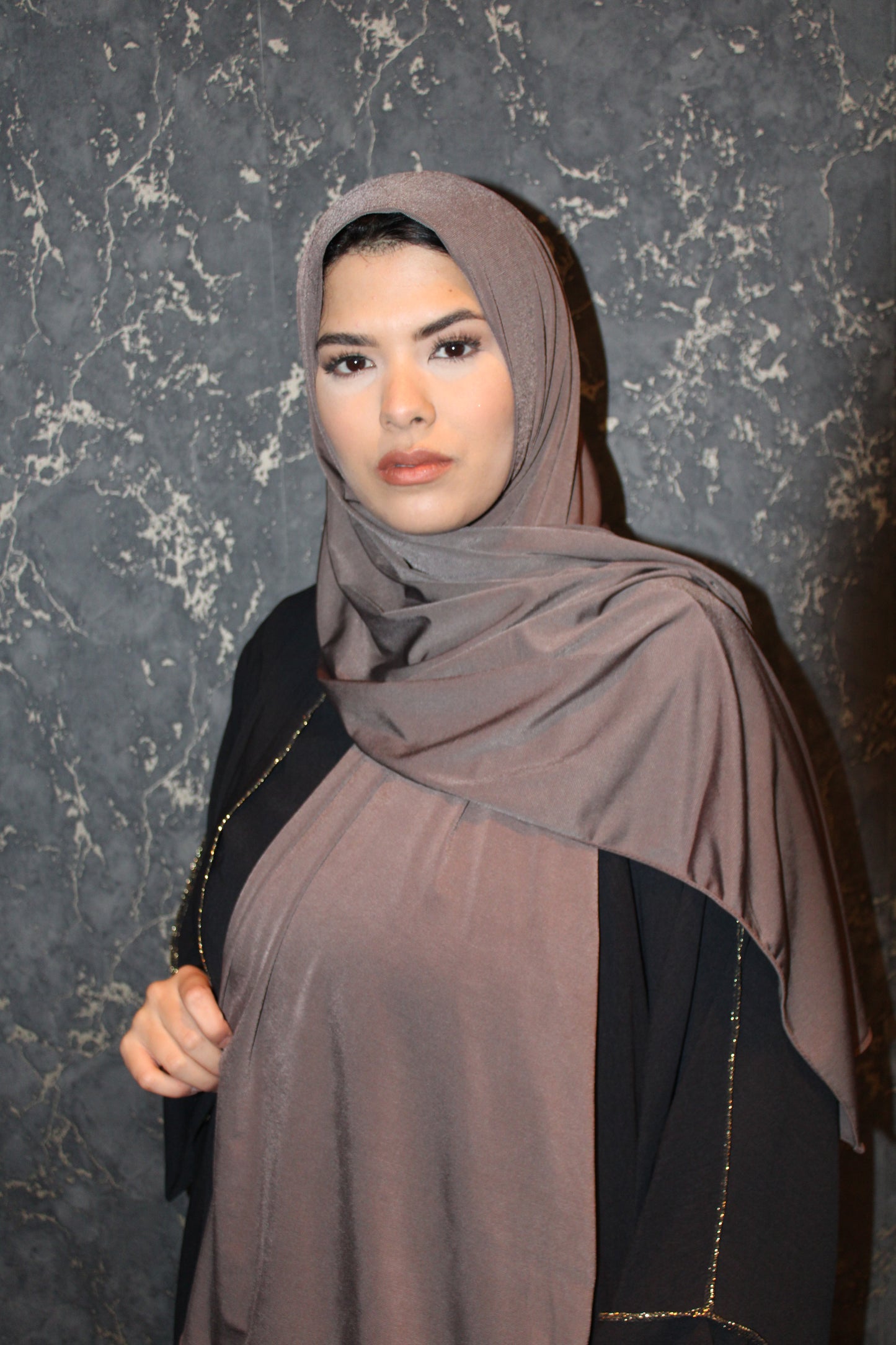 Premium Jersey scarf Dark Taupe