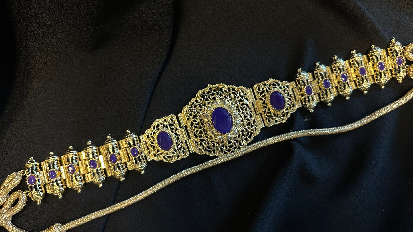 Gesptouw belt Purple