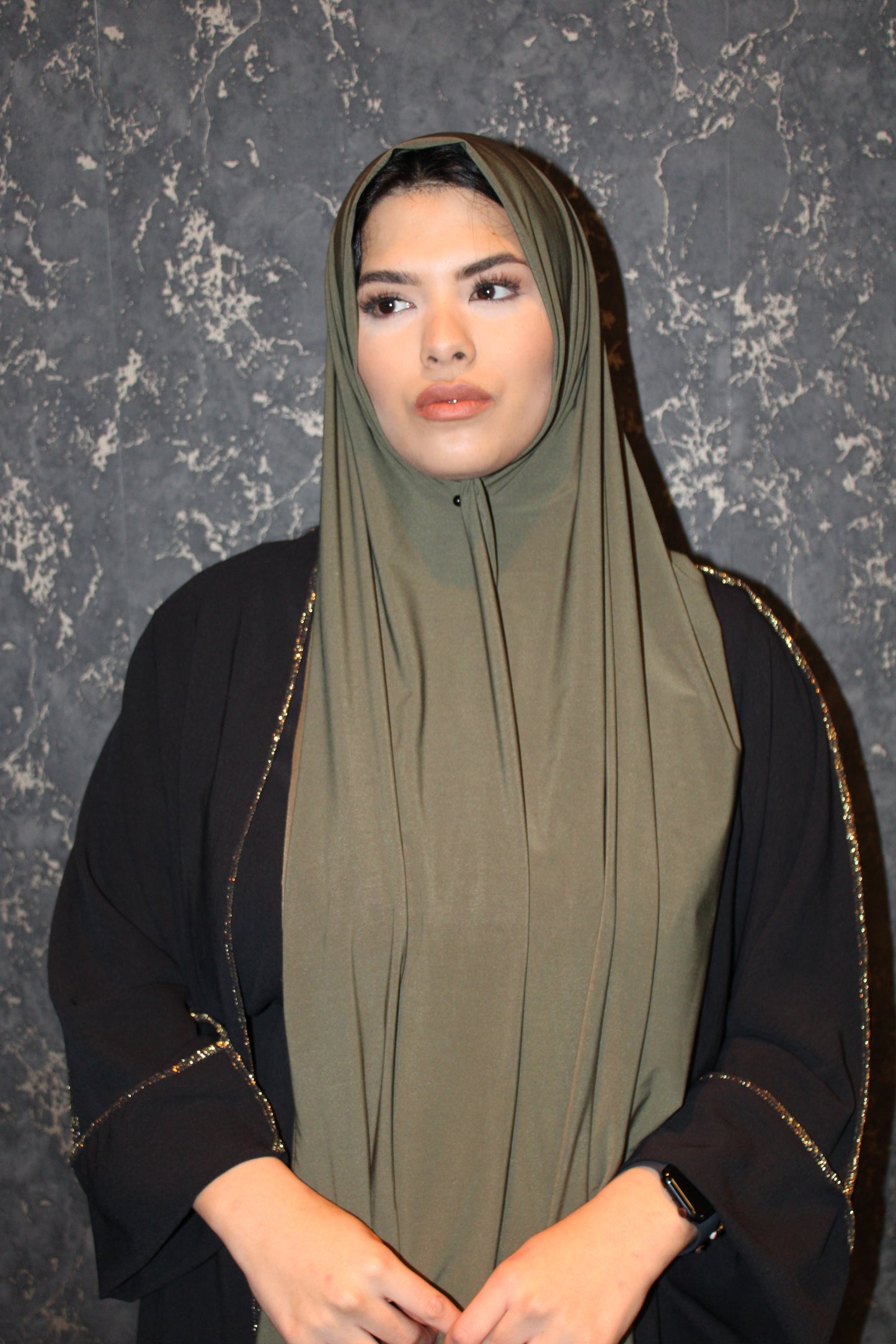 Premium Jersey scarf olive green