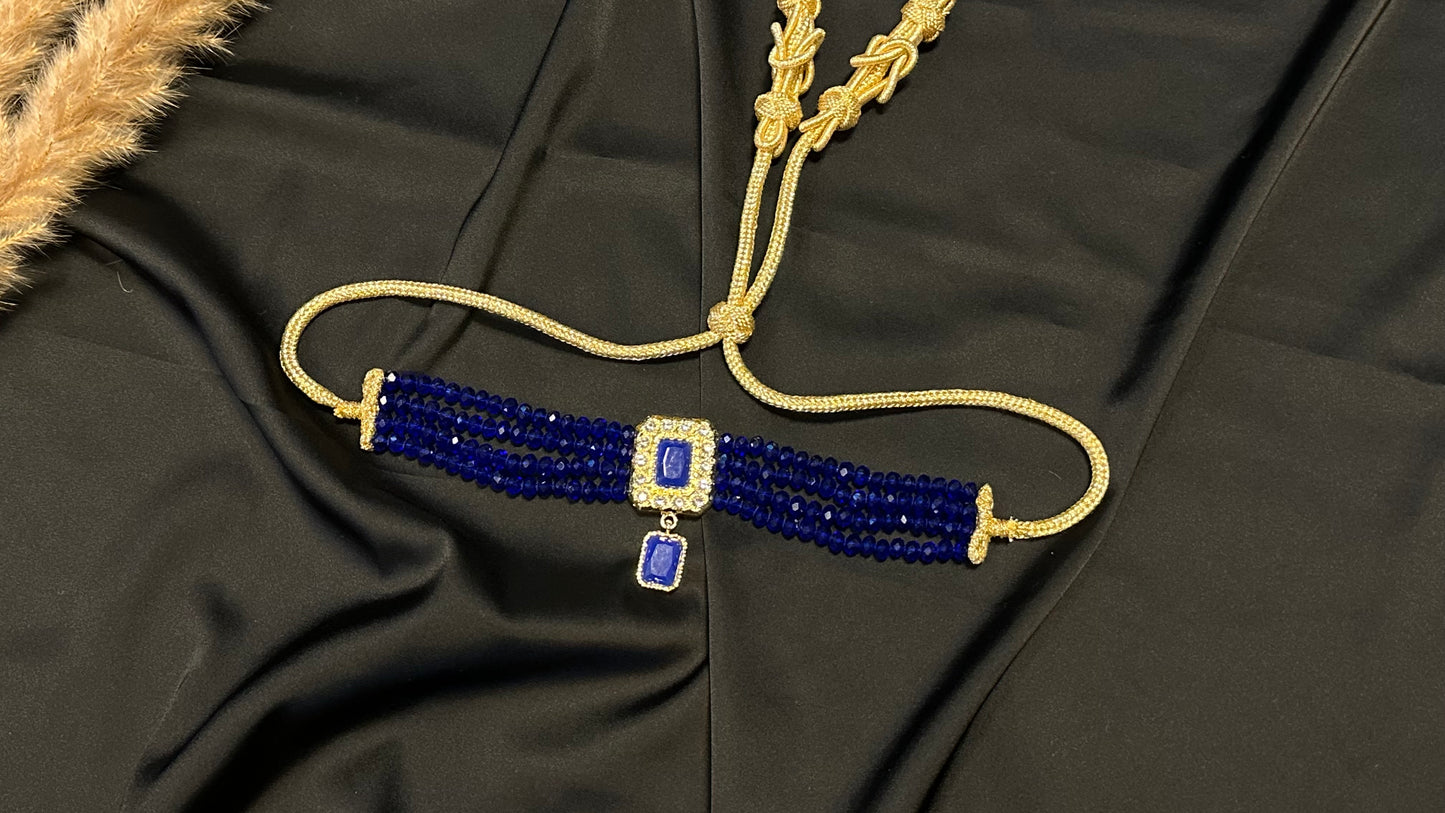 Royal blue choker