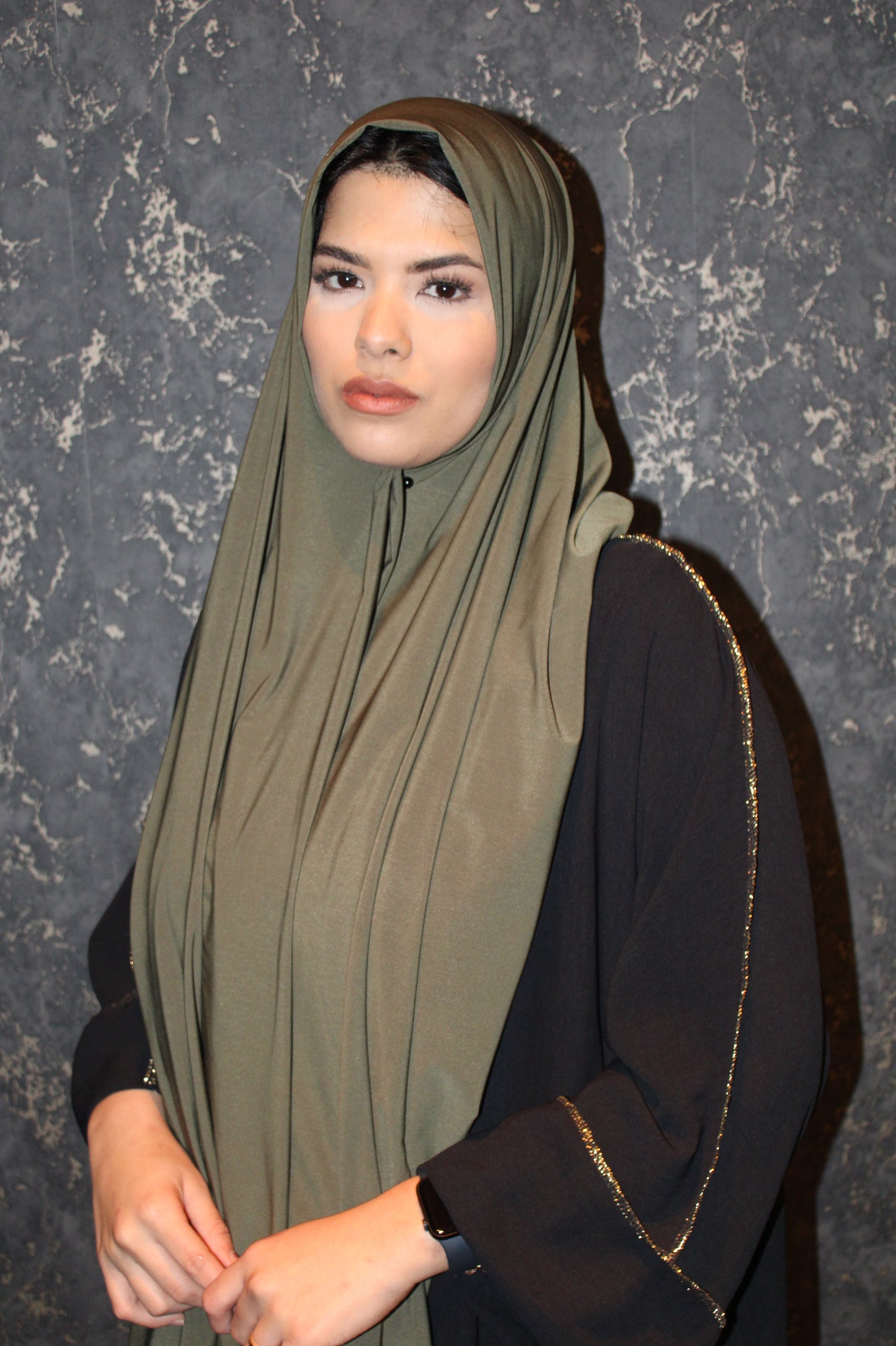 Premium Jersey scarf olive green